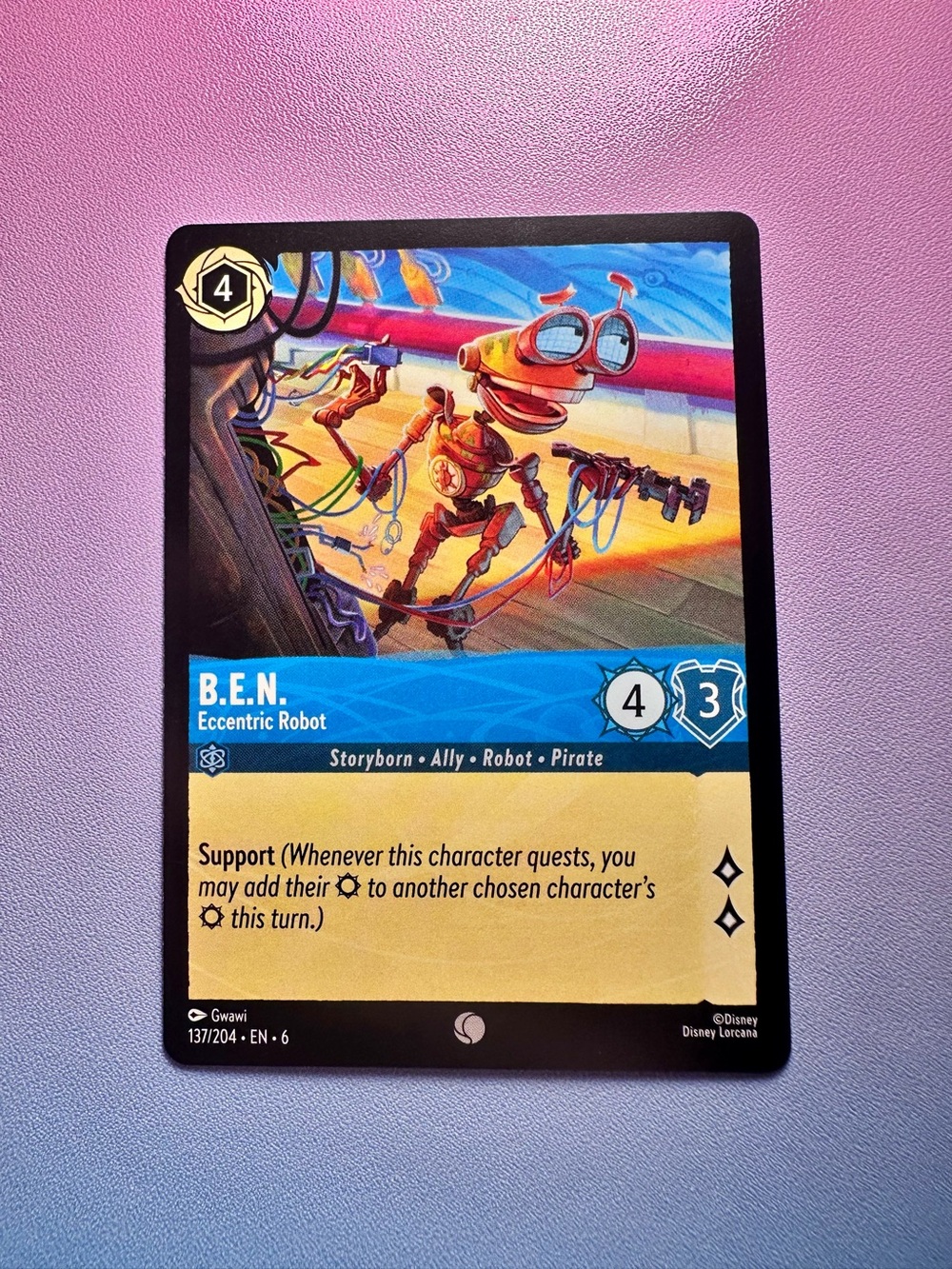 b.e.n. [treasure planet] - 137/204 (common) — lorcana: azurite sea
